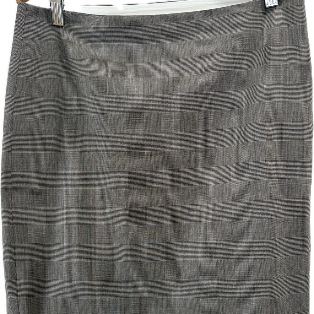 Ann Taylor Gray Plaid Pencil Skirt